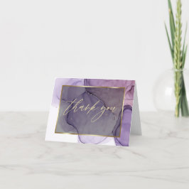 Tarjeta De Agradecimiento Resumen Rosa de tinta de alcohol Pluma rosa Gracia