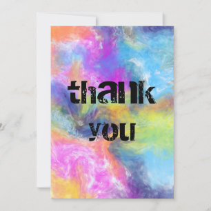 Tarjeta De Agradecimiento Resumen y colorido