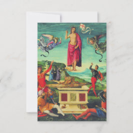 Tarjeta De Agradecimiento  Resurrection of Jesus Christ by Raphael Holy Card