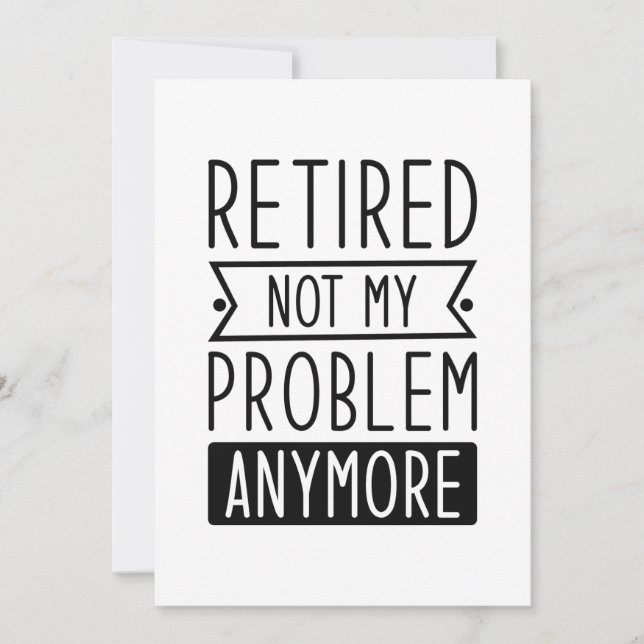 Tarjeta De Agradecimiento Retirado Ya No Es Mi Problema (Anverso)