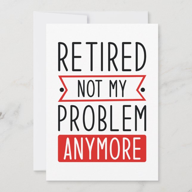 Tarjeta De Agradecimiento Retirado Ya No Es Mi Problema (Anverso)