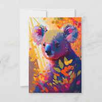 Retrato animal de Koala Pintando vida silvestre al