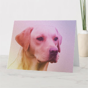 Tarjeta De Agradecimiento Retrato de acuarela de perro recuperador de labrad