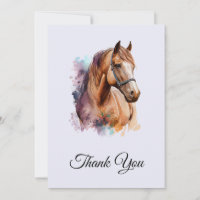 Retrato de cabeza de caballo marrón en acuarela