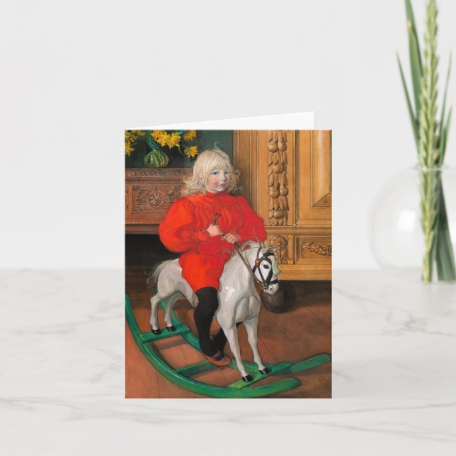 Tarjeta De Agradecimiento Retrato de Casimir Laurin, Murre por Carl Larsson (Anverso)