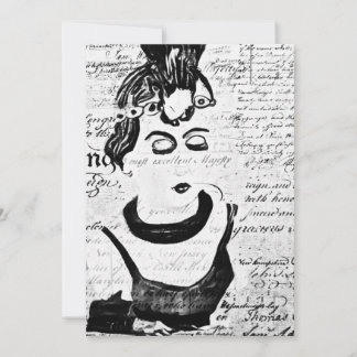 Tarjeta De Agradecimiento Retrato de época