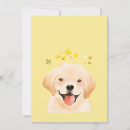 Tarjeta De Agradecimiento Retrato de Ilustracion de perro Mascota de Labrado