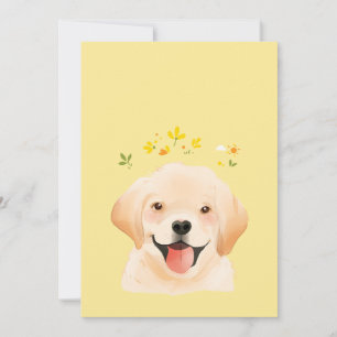 Tarjeta De Agradecimiento Retrato de Ilustracion de perro Mascota de Labrado