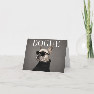 Tarjeta De Agradecimiento Retrato de lujo de Bulldog Francés Perro Gracias Y