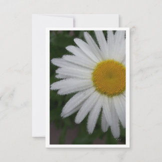 Tarjeta De Agradecimiento Retrato de margarita en blanco por dentro