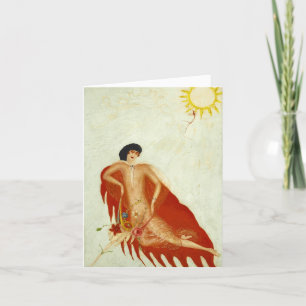 Tarjeta De Agradecimiento Retrato de mí mismo por Florine Stettheimer