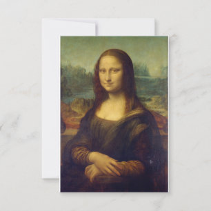 Tarjeta De Agradecimiento Retrato de Mona Lisa del Giocondo por Leonardo da