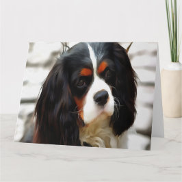 Tarjeta De Agradecimiento Retrato De Un Rey Charles Cavalier Spaniel