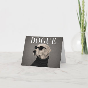 Tarjeta De Agradecimiento Retrato editorial chic de Golden Retriever Perro G