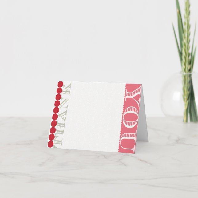 Tarjeta de agradecimiento retro (Anverso)