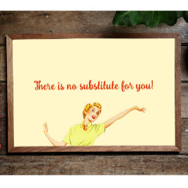 Tarjeta De Agradecimiento Retro 50 ¡No hay sustituto para ti! Profesora