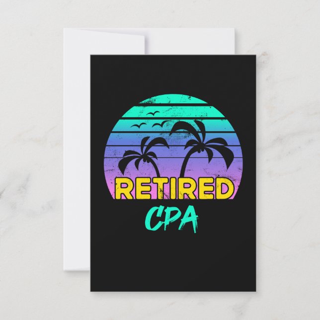 Tarjeta De Agradecimiento Retro De Regalo De Jubilación Cpa Retirada (Anverso)