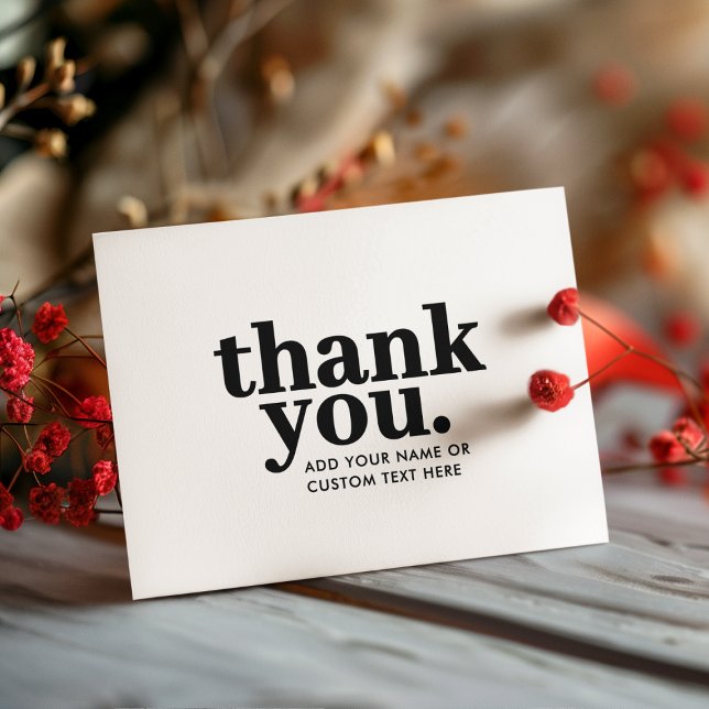 Tarjeta de agradecimiento | Retro en negro y blanc (Subido por el creador)