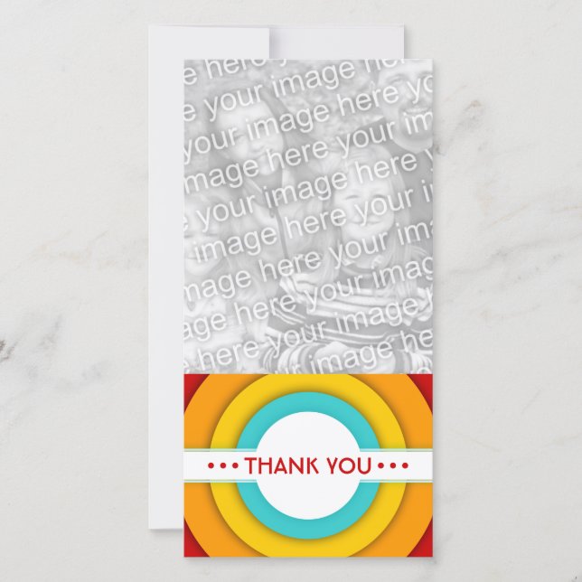 Tarjeta De Agradecimiento retro GRACIAS (Anverso)