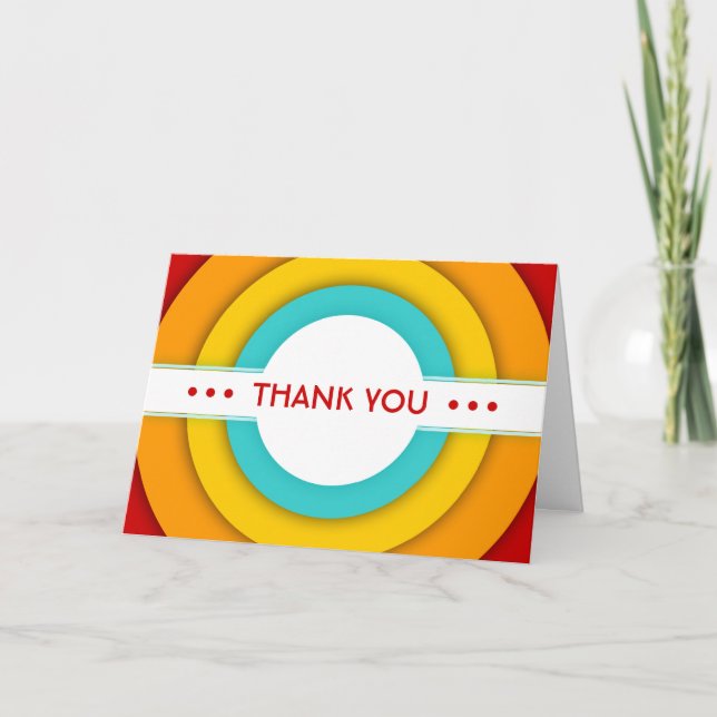 Tarjeta De Agradecimiento retro GRACIAS (Anverso)