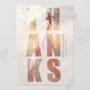 TARJETA DE AGRADECIMIENTO RETRO GRAD   GRACIAS POR TU GRADUACIÓN