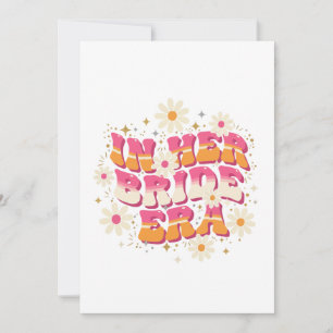 Tarjeta De Agradecimiento Retro Groovy En Su Era De Novia Fiesta De Soltera