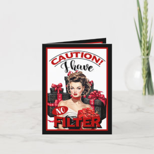 Tarjeta De Agradecimiento Retro Navidad Sin Filtro Pinup