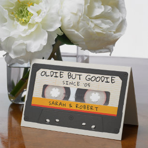 Tarjeta De Agradecimiento Retro Oldie Pero Goodie Cassette Tape Boda