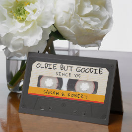 Tarjeta De Agradecimiento Retro Oldie Pero Goodie Cassette Tape Boda