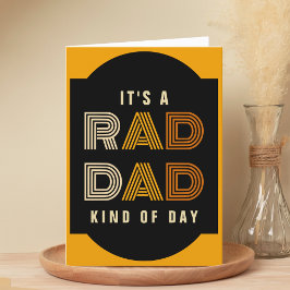 Tarjeta De Agradecimiento Retro Rad Dad Feliz Día del Padre