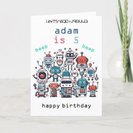 Tarjeta De Agradecimiento retro retro de ciencia ficción de equipo Robot Bir