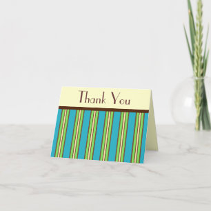 Tarjeta de agradecimiento retro stried