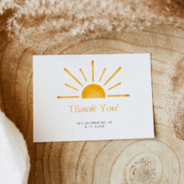 Tarjeta de agradecimiento Retro Sun Baby Shower mi