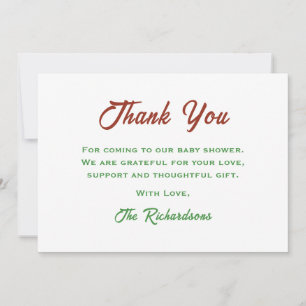 Tarjeta De Agradecimiento Retro Sunset Dinosaur Rota A Boy Baby Shower