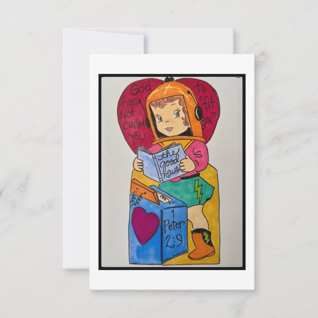 Tarjeta De Agradecimiento Retro Valentine (Anverso)