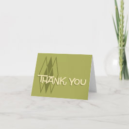 Tarjeta De Agradecimiento Retros verdes le agradecen Notecard: Diamantes del