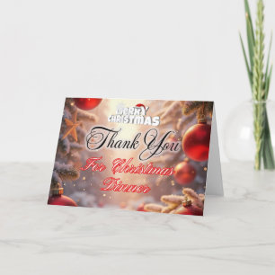 Tarjeta De Agradecimiento Reunión de personas para la cena de Navidad