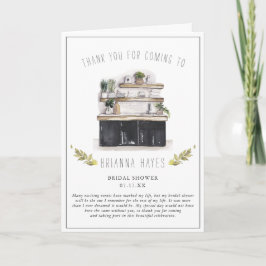 Tarjeta De Agradecimiento Reunión para regalar artículos de cocina para la n