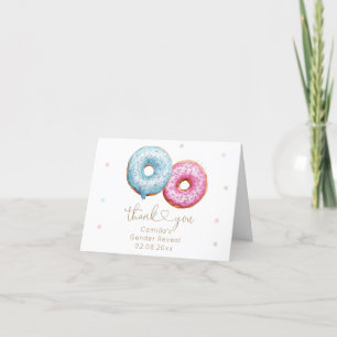 Tarjeta De Agradecimiento Revelación de género de donut