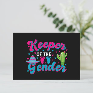 Tarjeta De Agradecimiento Revelación de género mexicano Baby Shower Cinco de