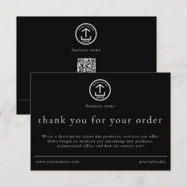 Tarjeta De Agradecimiento Review Thank You Order Packaging Business Logo
