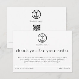 Tarjeta De Agradecimiento Review Thank You Order Packaging Business Logo