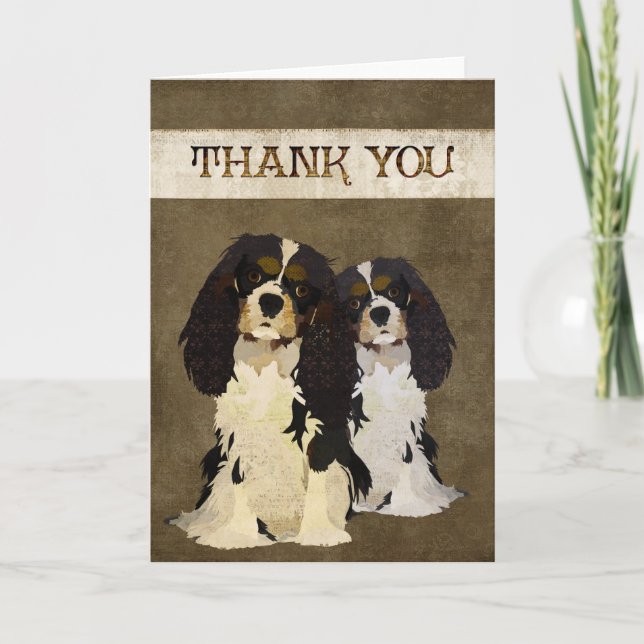 Tarjeta De Agradecimiento Rey arrogante Dogs Thank You Card (Anverso)