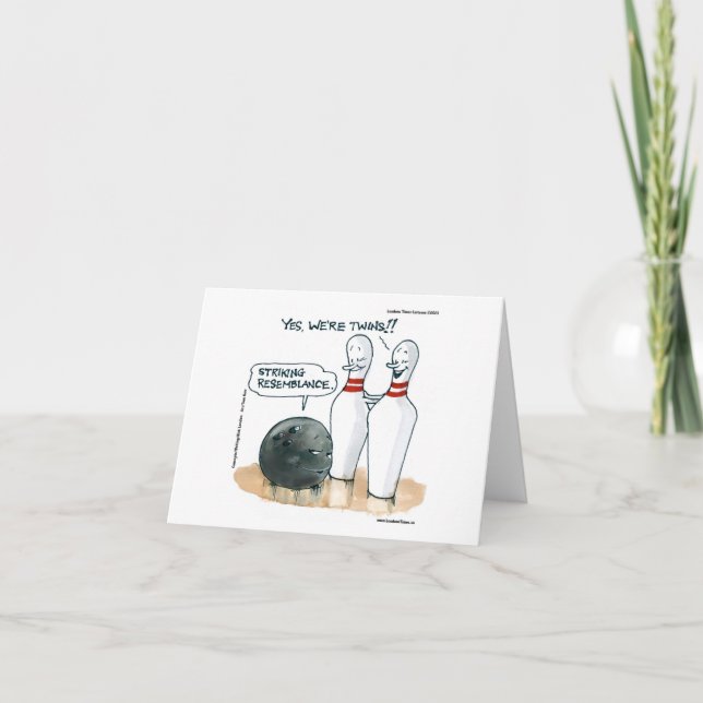 Tarjeta De Agradecimiento Rick London Personalizados Funny Bowling (Anverso)