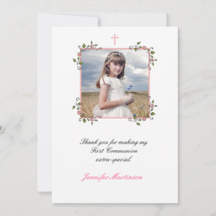 Tarjeta De Agradecimiento Rincones florales rosas, foto de la comunidad Grac