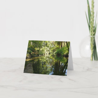 Tarjeta De Agradecimiento río fresco que refleja vegetación notecard