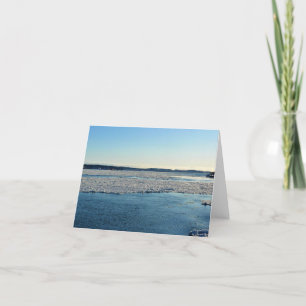 Tarjeta De Agradecimiento Río San Lorenzo en invierno, Quebec, Canadá