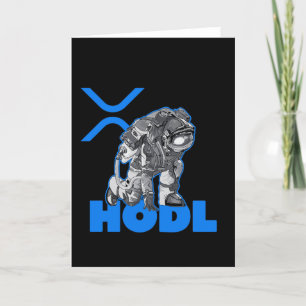 Tarjeta De Agradecimiento Ripple XRP Criptocurrency -Crypto Astronaut-HODL