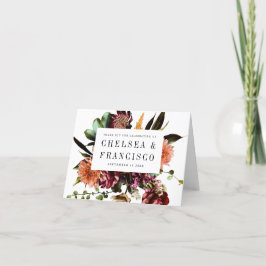 Tarjeta De Agradecimiento Riqueza del Boda colorido de primavera