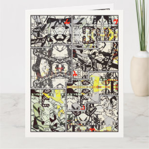 Tarjeta De Agradecimiento Risas por el cómic abstracto de gravedad